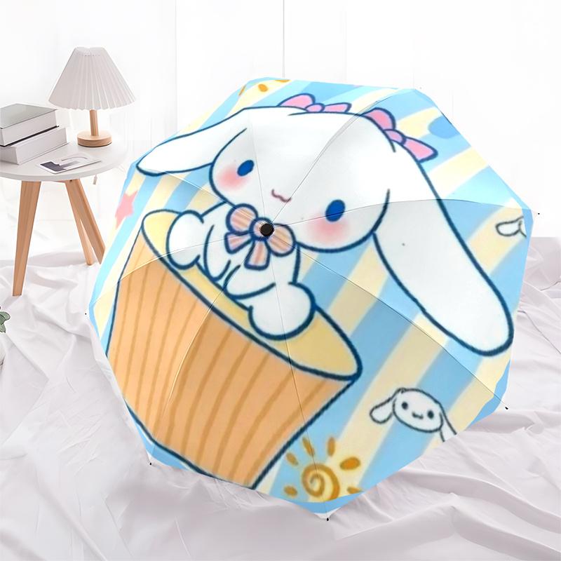 

1pc My Melody Cupcake Umbrella - Automatic Opening & Closing, Portable Folding Design, Outdoor Use, Festival Gift for Fans, Travelers, Everyday Use.Q1
