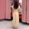 2025 Summer Women's Slimming Lace-Up Button Dress: European & American Casual Fashion