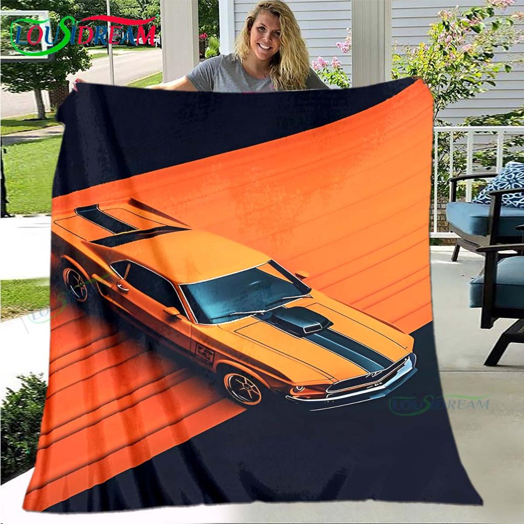 Cartoon N-Need for Speed Print Blanket,Flannel Throw Blanket for Bed Sofa Picnic Office Hiking Leisure Nap N-NFS Birthday Gift