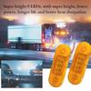 8PCS Lampes d'éclairage latéral arrière à LED Ambre 12V pour Camion Remorque Camping-car Bus Bateau | Base Plate Étanche