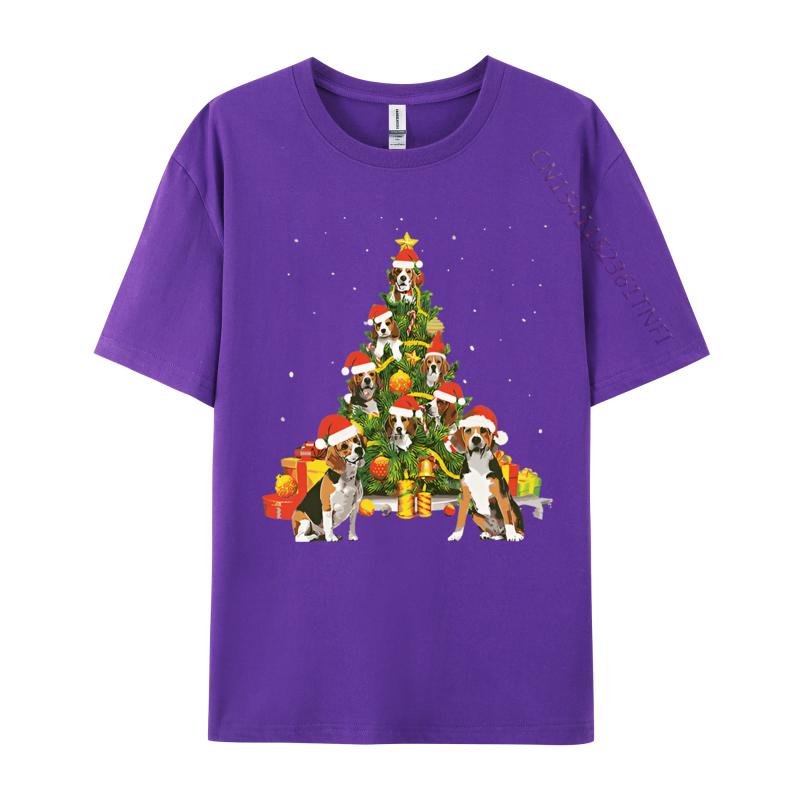 Mens Tshirt Beagle Dog Lover Matching Santa Beagle Tshirt Breathable Top Texture Fabric Leisure Tshirt