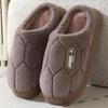 Men Home Slippers Winter Plush Male Indoor Shoes Warm Soft Non-Slip Slippers