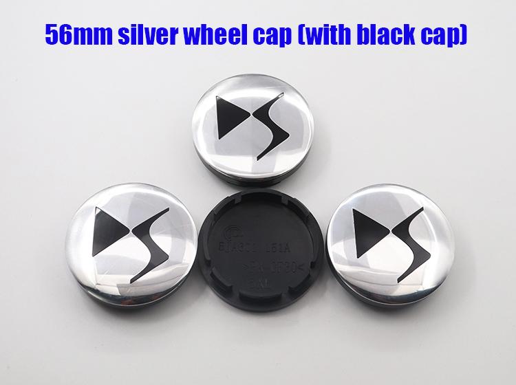 4pcs 56mm 60mm DS logo car emblem Wheel Center Hub Cap auto Rim refit dust-proof badge covers sticker styling accessories