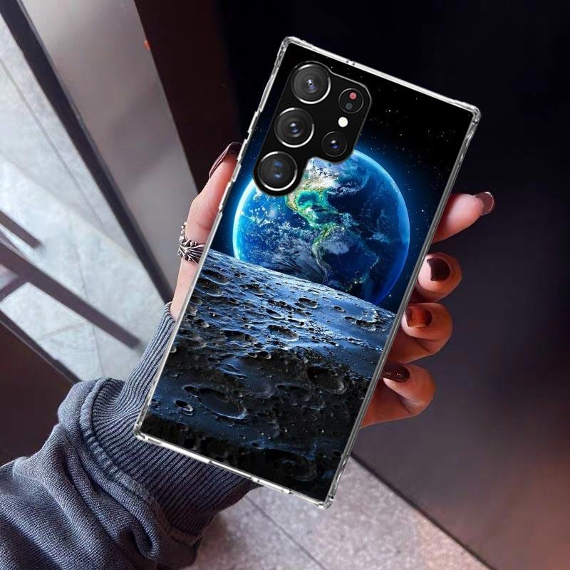 Earth Stars Space Phone Case For Samsung Galaxy S26 S25 Edge S24 S23 Ultra S22 Plus S21 S20 FE Soft TPU Back Cover Funda Galaxy