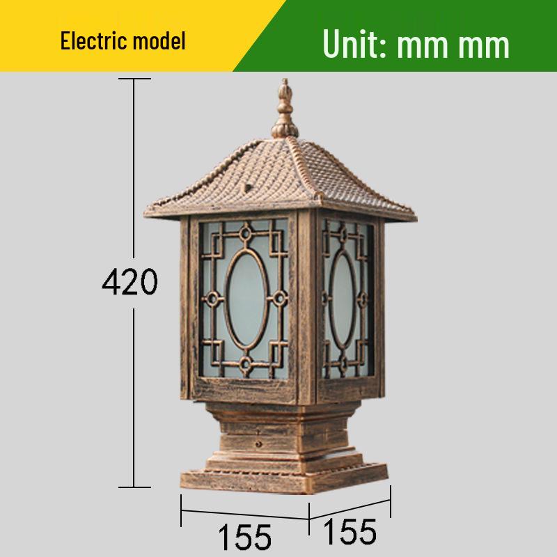 Chinese Style Waterproof Outdoor Wall Lamp for Garden and Villa