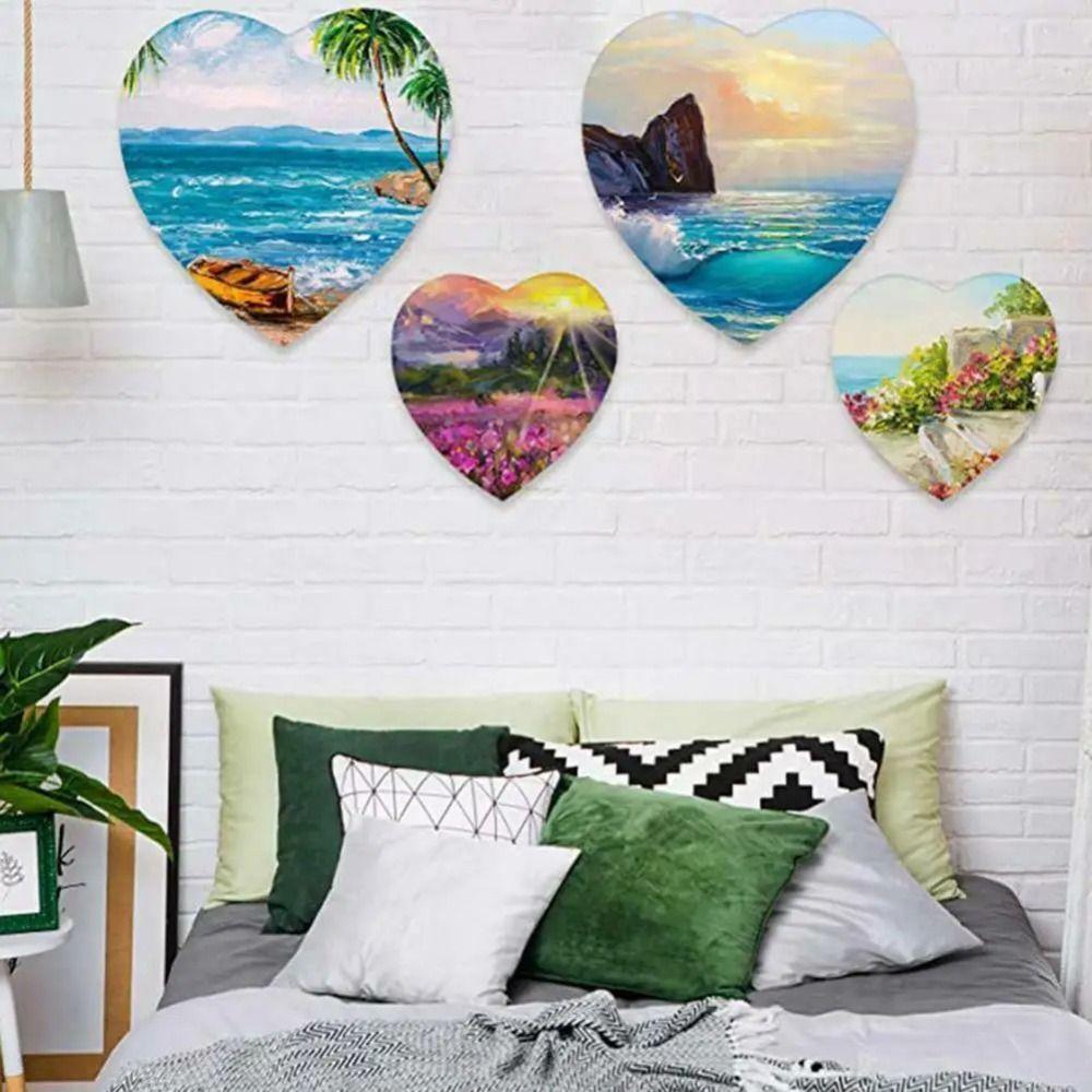 Cotton Painting Board Love Drawing Board Picture Frame Heart-shaped Oil Canvas  Painter