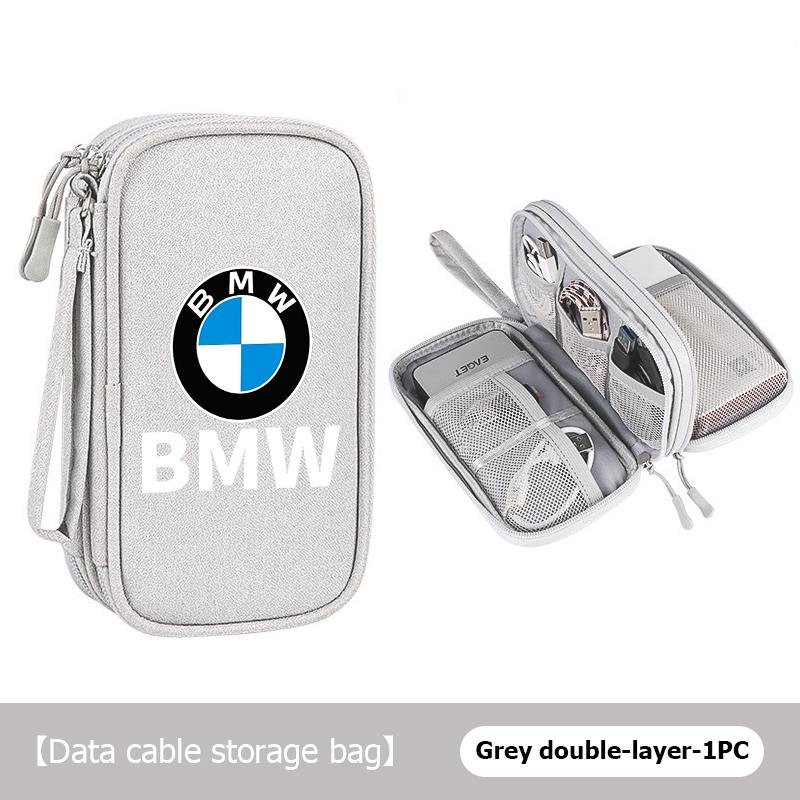 For BMW 3 Car Styling Digital Storage Bag Oxford Cloth Cable Tools Travel Purse For BMW M Sport M2 M3 M4 M5 M6 E46 E90 E60 F10 F20 E87 X3