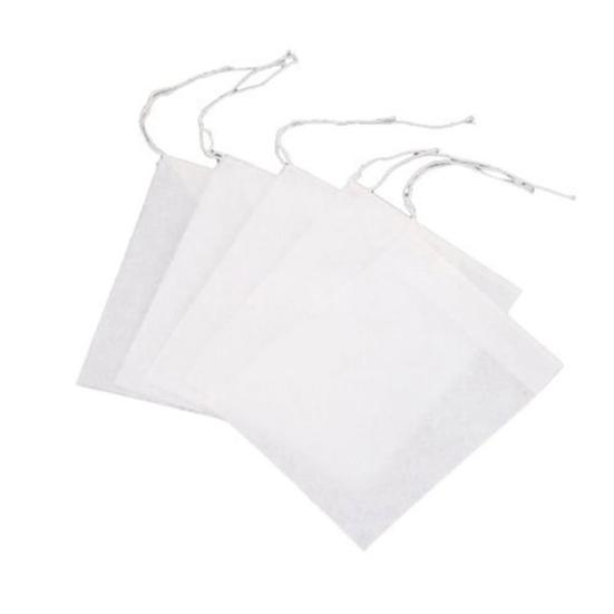 100Pcs Non-Woven Fabrics Empty Teabags String Seal Filter Paper Loose Tea Bags