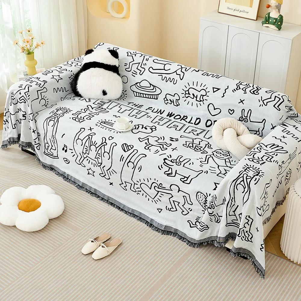 Sofa Towel Full Cover Ins Wind Nordic Sofa Cushion Camping Blanket Cover Towel All Seasons Universal All-inclusive Sofa Cover