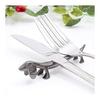 Smiti Animal Chrome Chopstick Rests / Knife Rests, Set of 5 (Dachshund, Black)