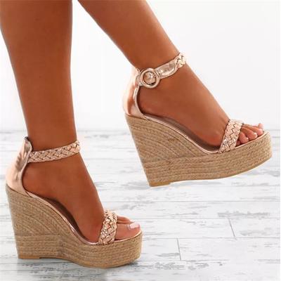 high heel platform wedge sandals