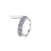 925 Sterling Silver Moissanite Princess Five-Star Stackable Women's Ring