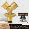 4-point Three Way Valve Brass Gas Splitter Adapter Valve Fittings Liquefied Gas Tank