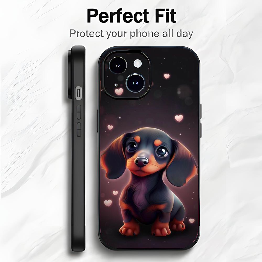 Cute Pet Dachshund Art Phone Case Phone Case Soft Packaging Lightweight For iPhone17 16 15 14 13 12ProMax