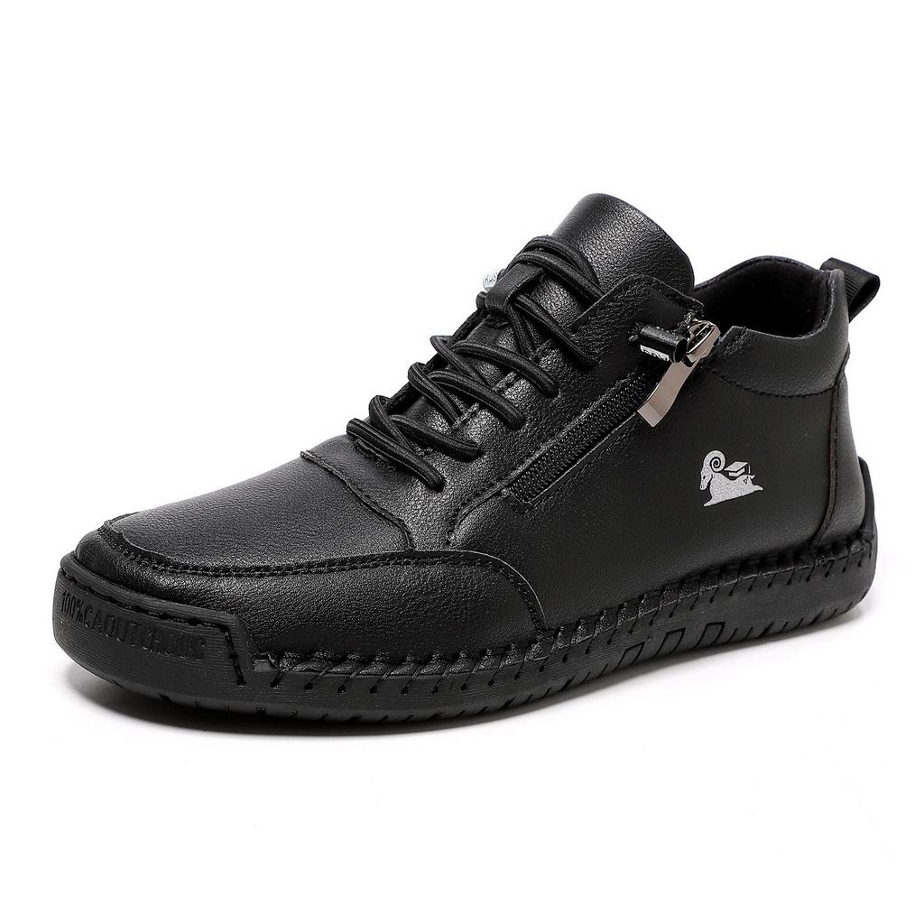 Hand-Stitched Women’s Soft Sole Flat Casual Shoes for Autumn & Winter - A805