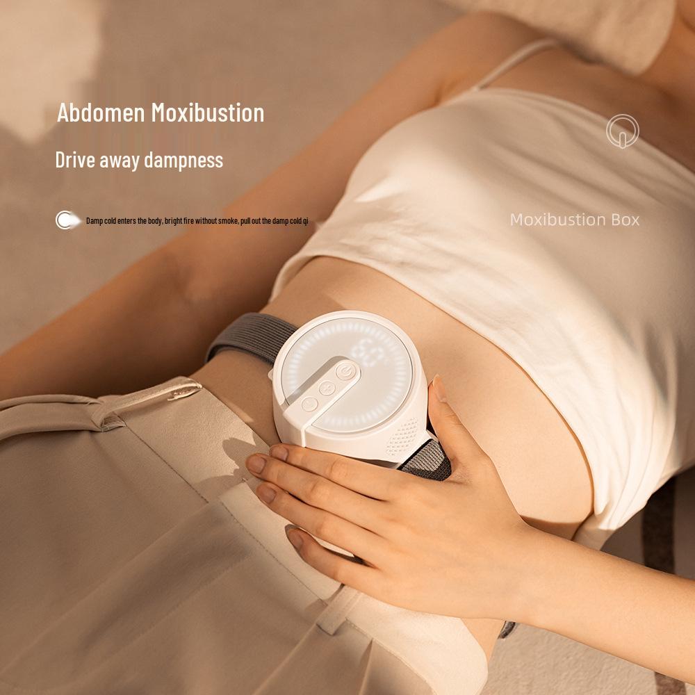 Portable USB-Rechargeable Smart Mugwort Moxibustion Box with Strap & Smokeless Moxa Cakes