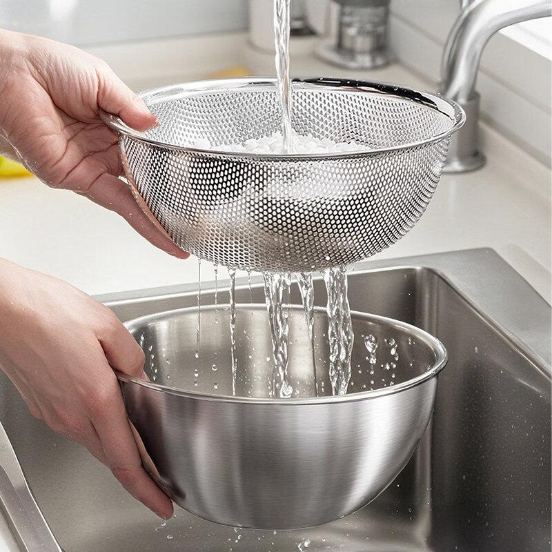 ZISIZ 316 Stainless Steel Vegetable Washing Drain Basket