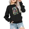 Kids' Fashion Loose-Fit Casual Long-Sleeve Christmas Print Oversized Crewneck Sweatshirt