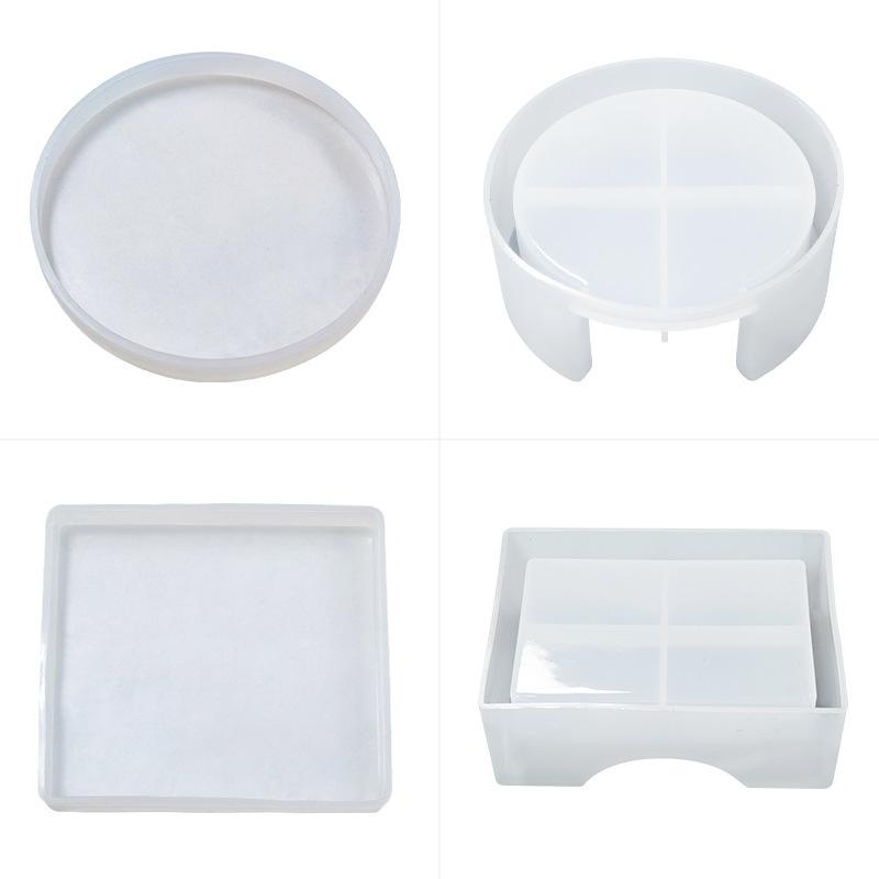 DIY Epoxy Resin Coaster Kit with Silicone Molds & Storage Box Creative Craft Kit
