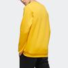 Adidas Neo Varsity Logo Print Knit Sweater Men Sweatshirt Yellow GJ8949