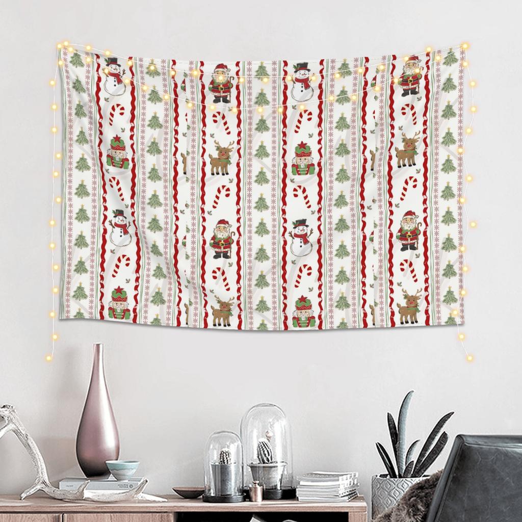 Christmas Knit Heart Pattern Tapestry Bedroom Decoration Wall Hanging Blanket Tapestry Cool Stuff For Room