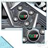 HSW2  4Pcs V VRS Logo Car Tire Wheel Center Hub Caps Decor Stickers For Skoda Octavia 1 2 3 Kamiq Superb Rapid Kodiaq Karoq Fabia