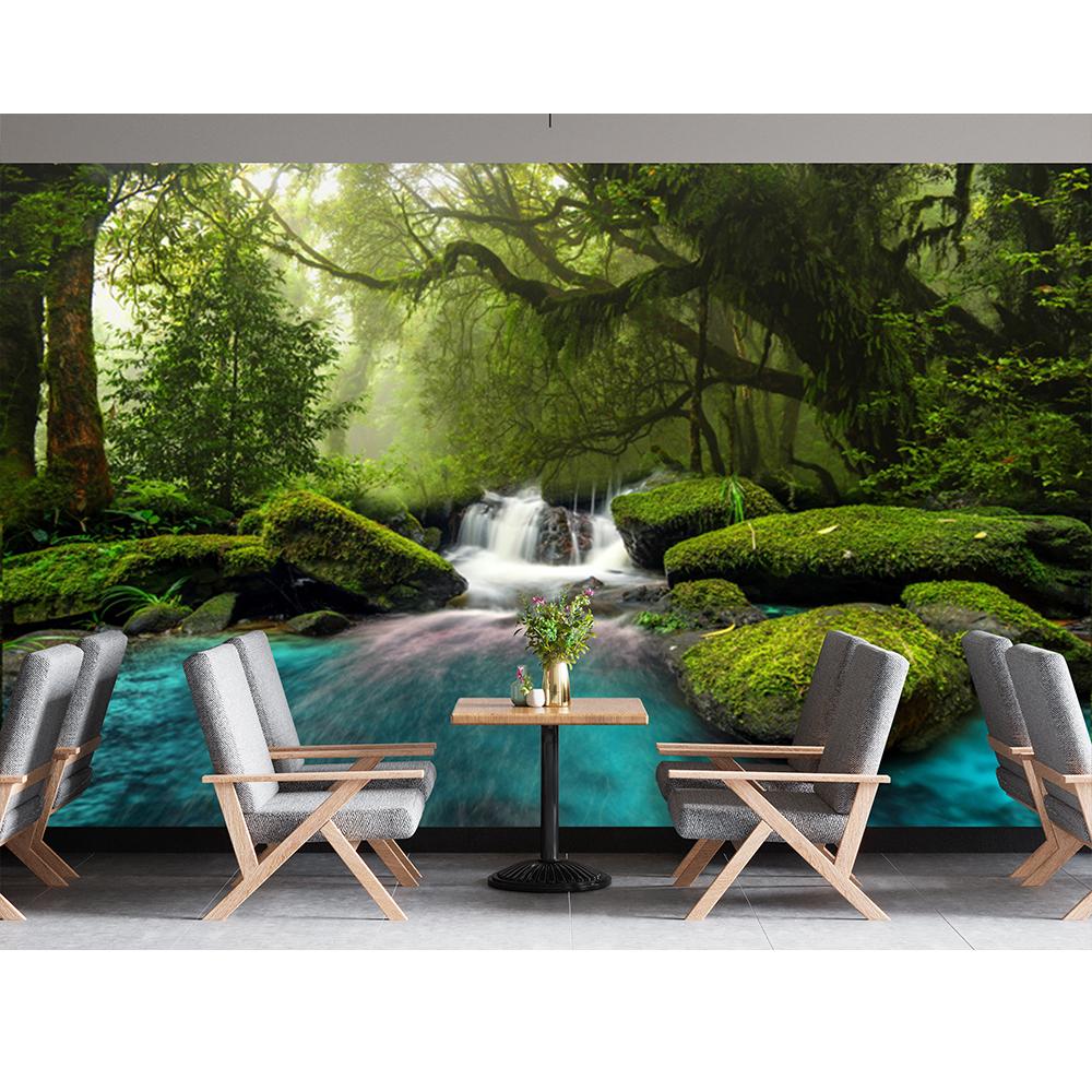 

Лесные обои фреска ручей пейзаж настенная 3d фотообои для детей спальня гостиная украшение дома постер 200 cm(W) x 140 cm(H)