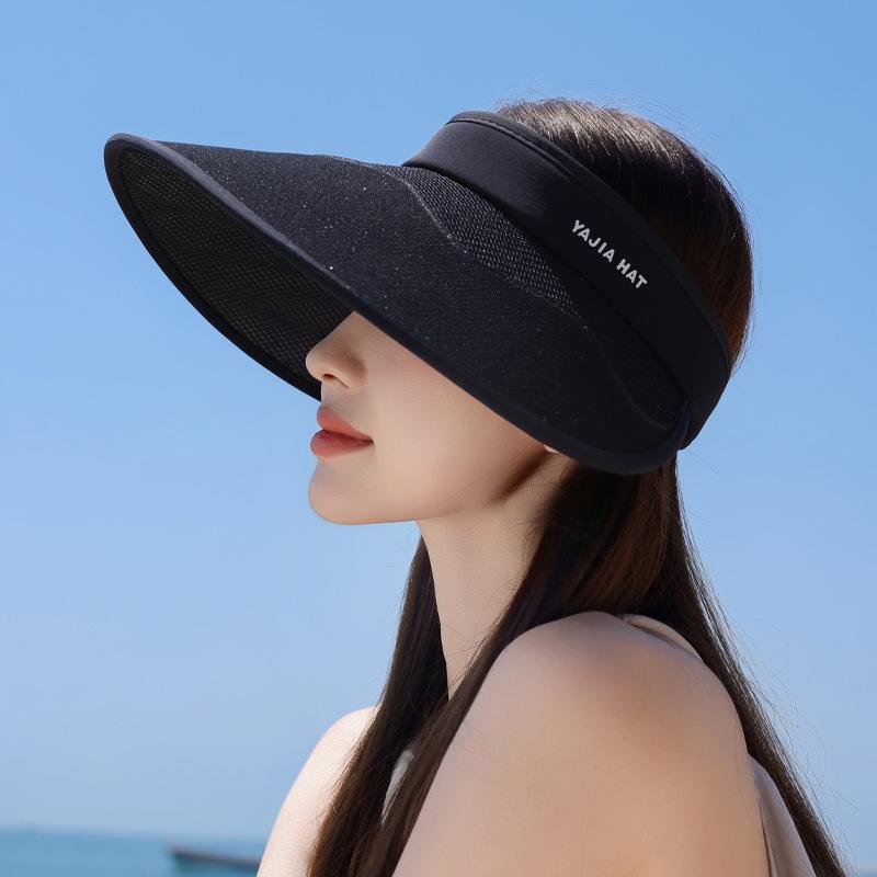 Summer outdoor sun hat children's fashion versatile big eaves empty top hat beach seaside cycling face small sun protection hat