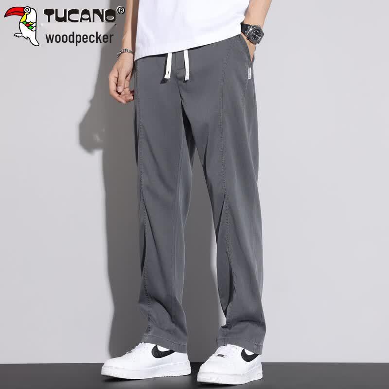 TUCANO Men's Lyocell Blend Loose Straight Leg Casual Pants