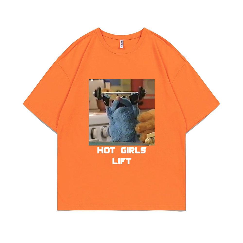 Tutter Hot Girls Lift Tshirt Working On My Fitness T-shirt Funny Mouse Graphic Short Sleeve Tshirt Men Women Fashion Casual Tees