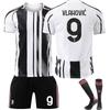 25-26 Koszulka Piłkarska Domowa Juventus dla Dzieci i Dorosłych VLAHOVIC #9