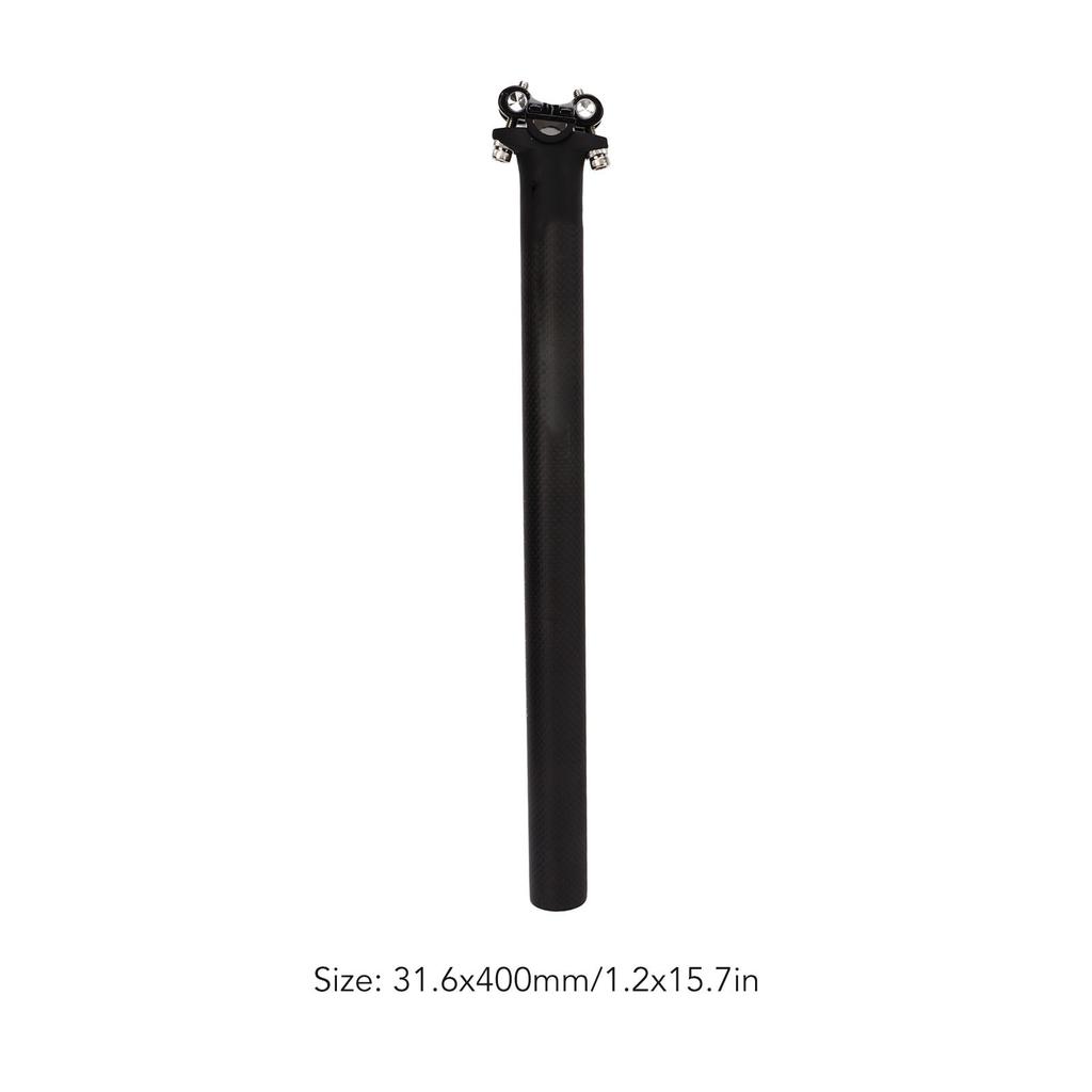 31.6mm Bike Seatpost Tube Carbon Fiber Ultralight Bike Shock Absorber Post for Outdoor Riding