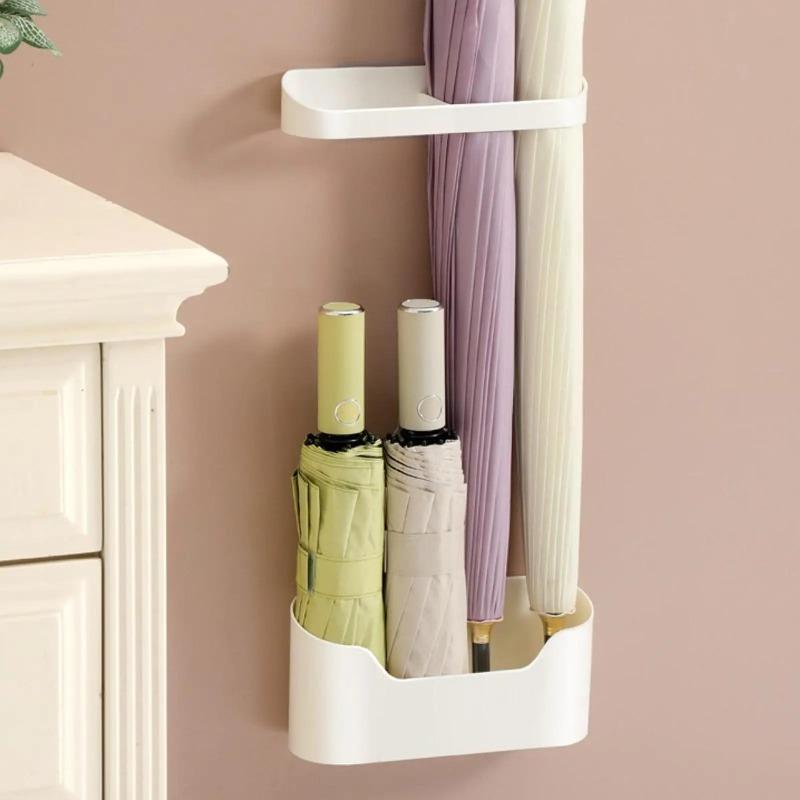 1pcs Umbrella Stand Holder Adjustable Wall Hanging Storage Shelf Long Umbrella Folding Umbrella Bracket for Home Office Door Entryway