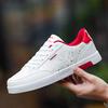 Högkvalitativa Herr Sneakers Casual Rea Vår Höst Röda Vita Sneakers Herr Casual Andningsbara Sportskor Herr Mode