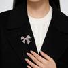 Luxury Slightly Inlaid With Zirconium Bow Brooch Exquisite Small Brooch For Women Suit Collar Shirt Accessories Corsage