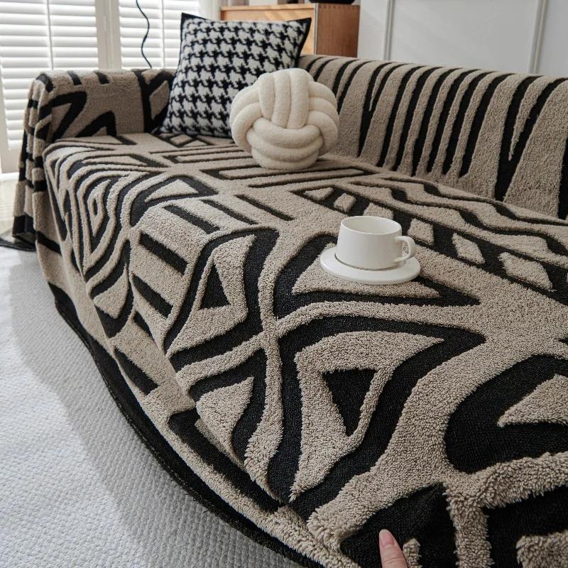 Nordic Tassel Throw Blanket Full Four Season Cotton Sofa Cover Towel Dust Anti-cat Scratch Protection Covers Sofa Blanket Carpet