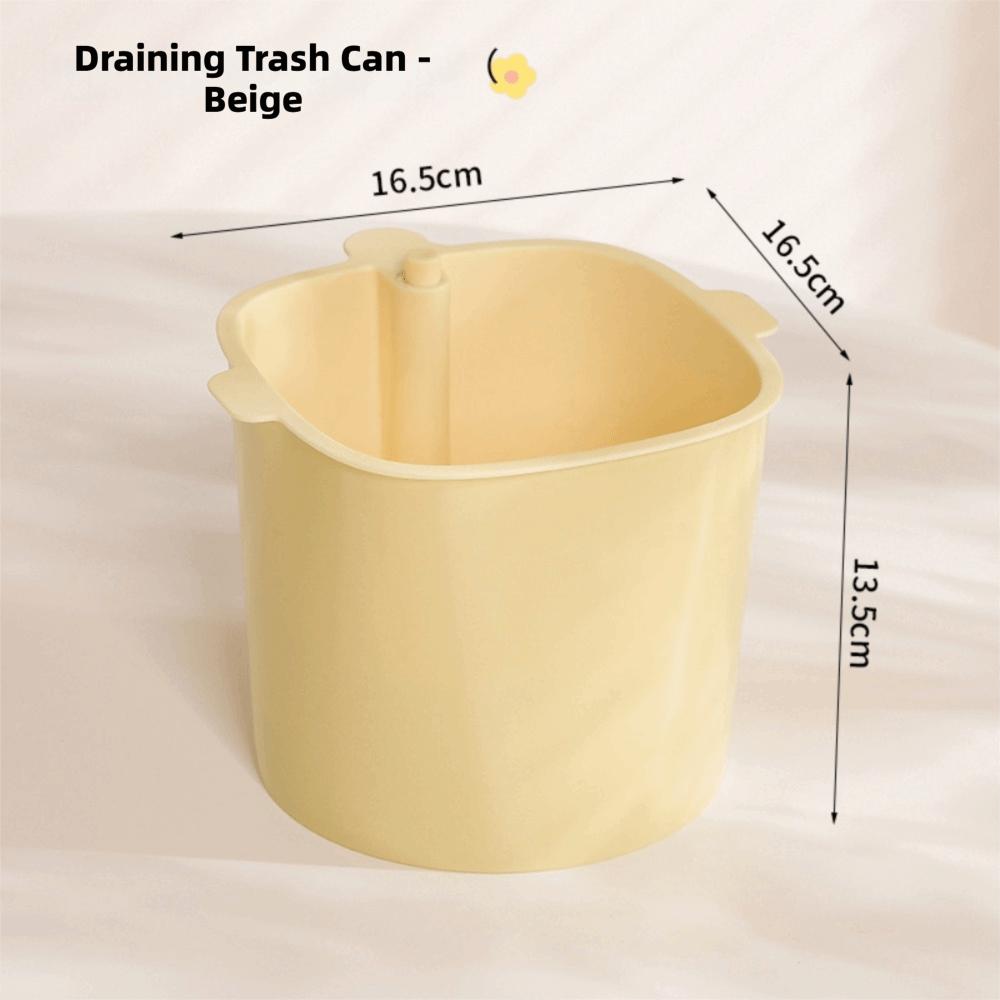 Multifunctional Double Layer Drain Basket Creative Kitchen Garbage Can  Kitchen бежевый