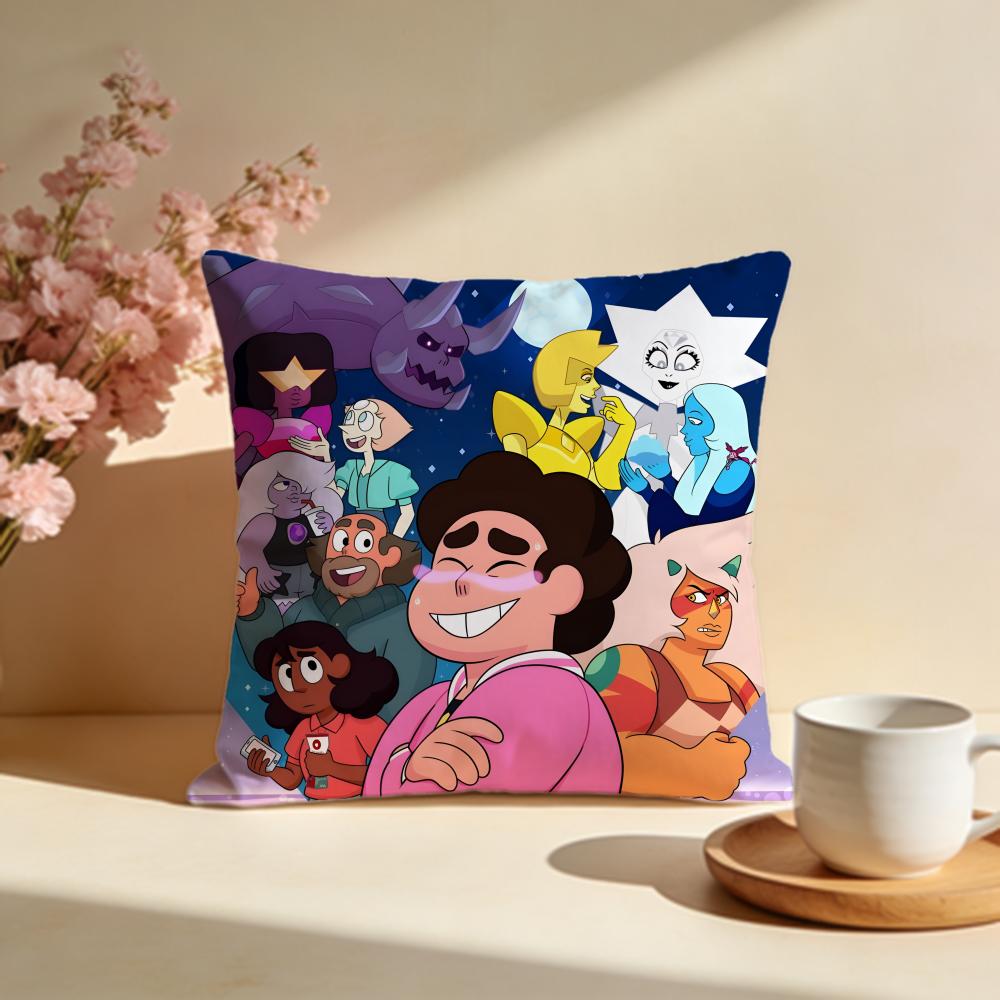 Hot SSteven Universe Futureied Cushion Cover Stylish Washable Pillow Cover Ideal for Couch Bedroom Car Decoration