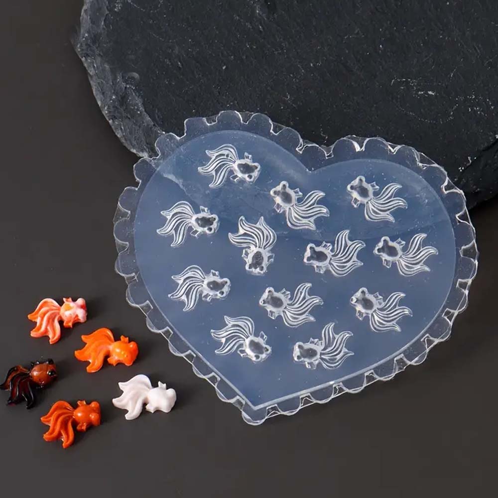 Goldfish Koi Fish Silicone Mold for Nail Art Design Silicone Mold Decorations  Acrylic  Tools  Resin Mold