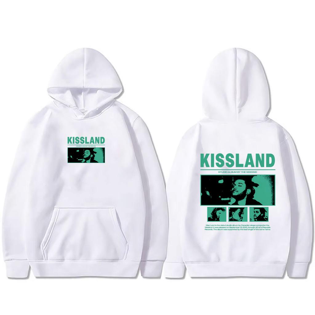 Rapper The Weeknd Kiss Land Album Graphic Hoodie Men Women Hip Hop Fashion Pop Music Streetwear Men's Casual Oversized Hoodies