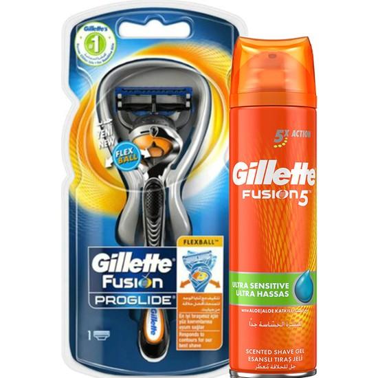 

Станок Gillette Fusion Proglide + гель для бритья Fusion Ultra Sensitive 200 мл