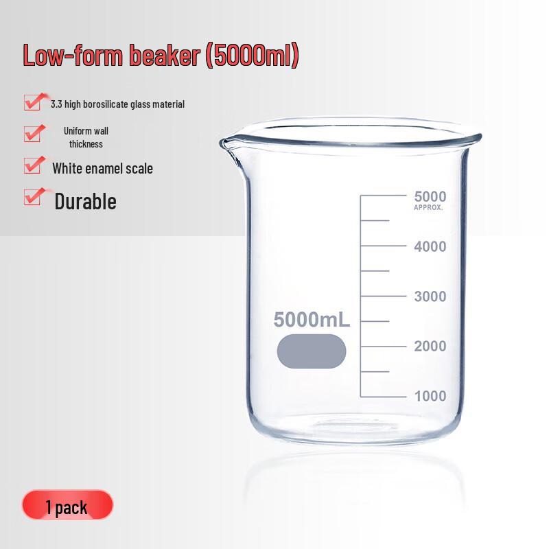 Low Form Borosilicate Glass Beaker with Graduations