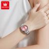 OLEVS Women's Watches Elegant Fashion Stainless Steel Original Brand Quartz Wristwatch for Lady Waterproof Luminous Date Dress