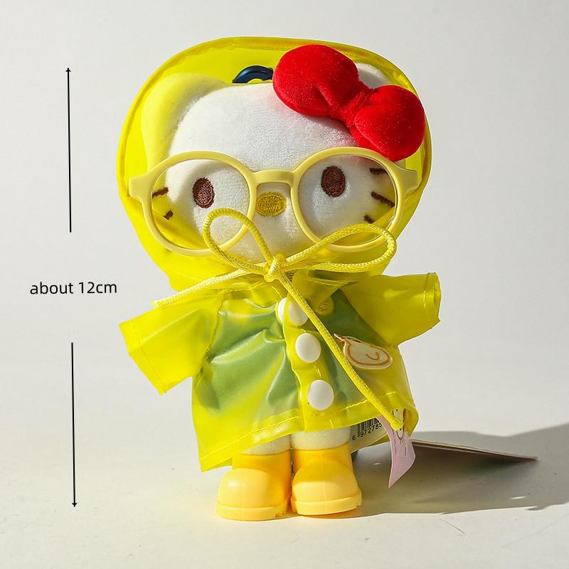 Hello Kitty Sanrio Keychain Kawaii Girl Cartoon Plush Toy Backpack Pendant Bag Car Decoration Children'S Holiday Gift