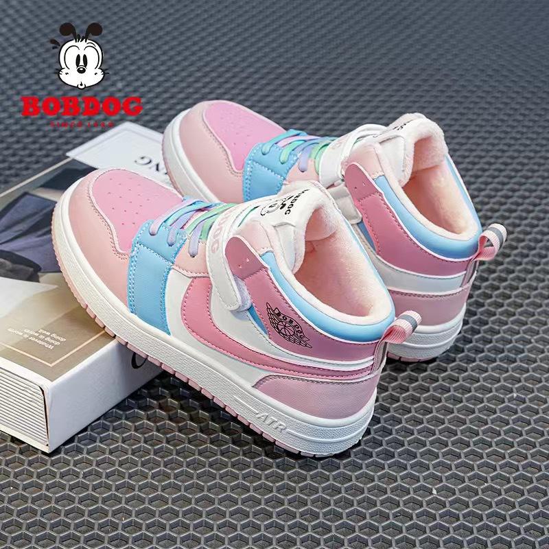 Babu Bean Classmate Boys Sneakers Spring and Autumn New Leather Surface Waterproof Single Shoes Children's Shoes Medium and Older Children 2025