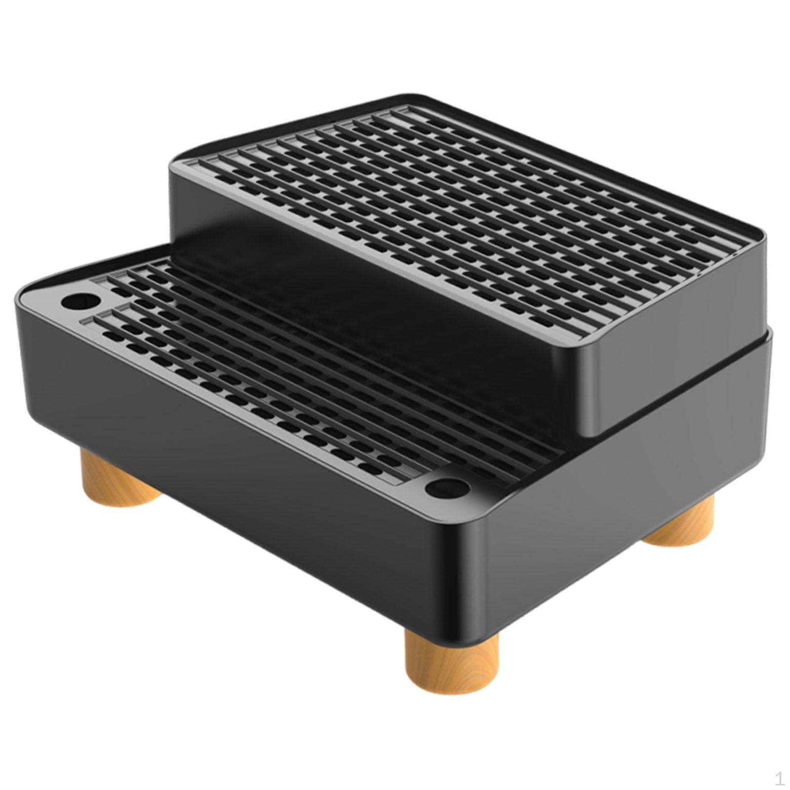 

Пандус Лестница для кошачьего туалета с нескользящими ножками, съемная, моющаяся, непромокаемая, 2 ступени для пожилых кошек чёрный