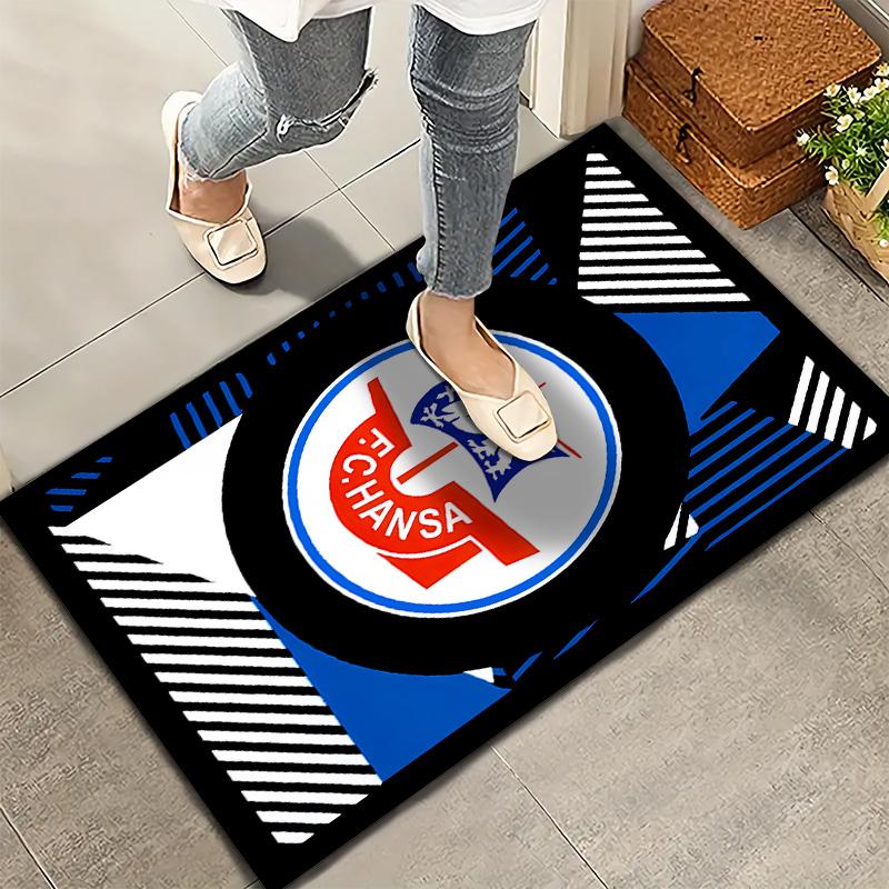 FC Hansa Rostock Teppich Teppich für Wohnzimmer Schlafzimmer Zuhause Sofa Dekoration Kinder Spielen Rutschfeste Bodenmatte