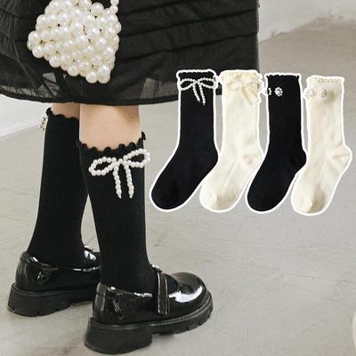 Pearl Girls Japanische Spitze Niedliche Kindersocken - Frühling & Herbst Lolita Prinzessinnenstil
