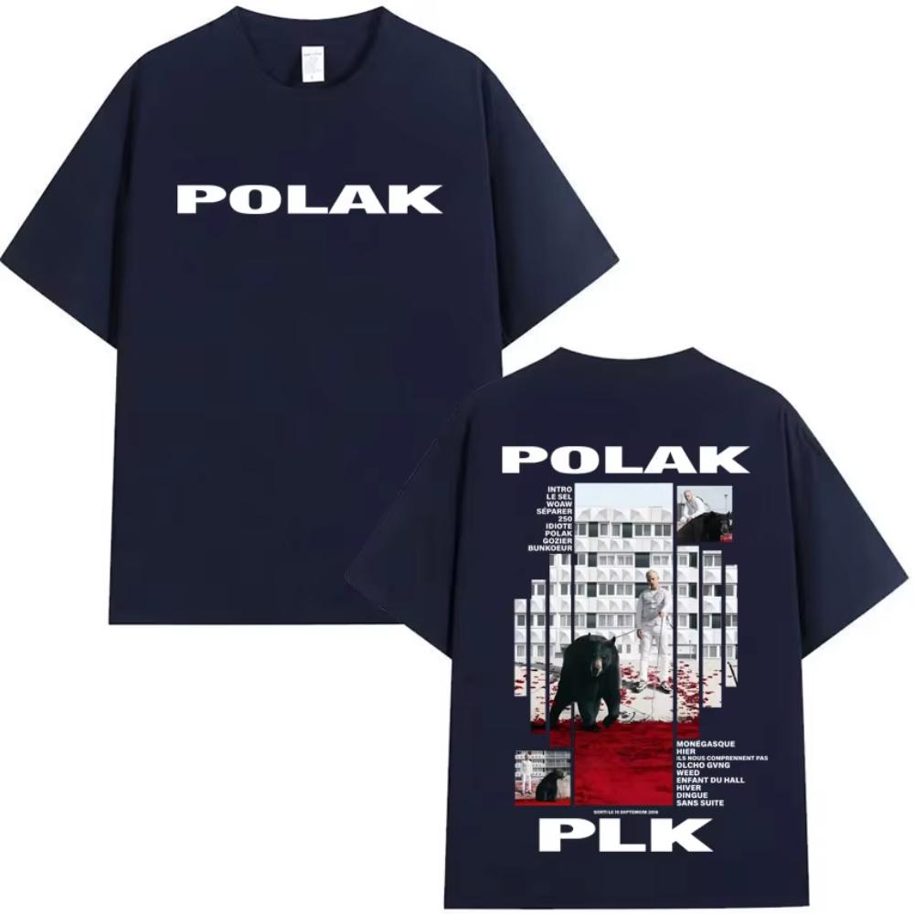 Sänger Polak Plk Baumwoll-Print T-Shirts Neuheit T-Shirt Herren Damen Y2K Trend Lässige Kurzarm Kleidung Sommer Streetwear T-Shirt