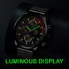 Stainless Steel Mesh Strap Watch Men'S Fashion Date Luminous Quartz Watch